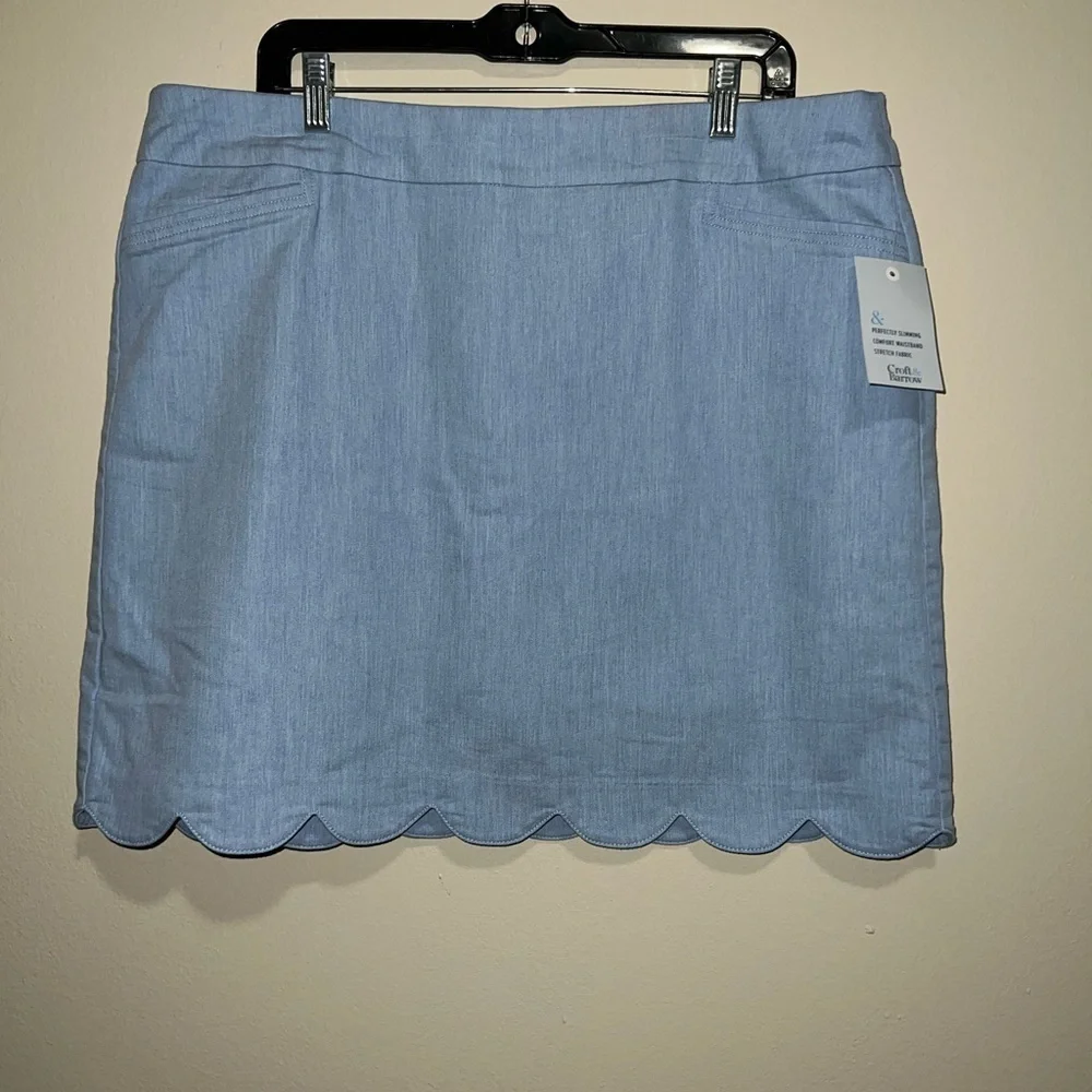 Women's Croft & Barrow® Effortless Stretch Scallop- Hem Skort 18 - Picture 2 of 6